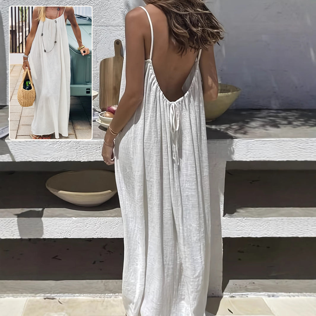 Women's Solid Color Cami Lounge Dress