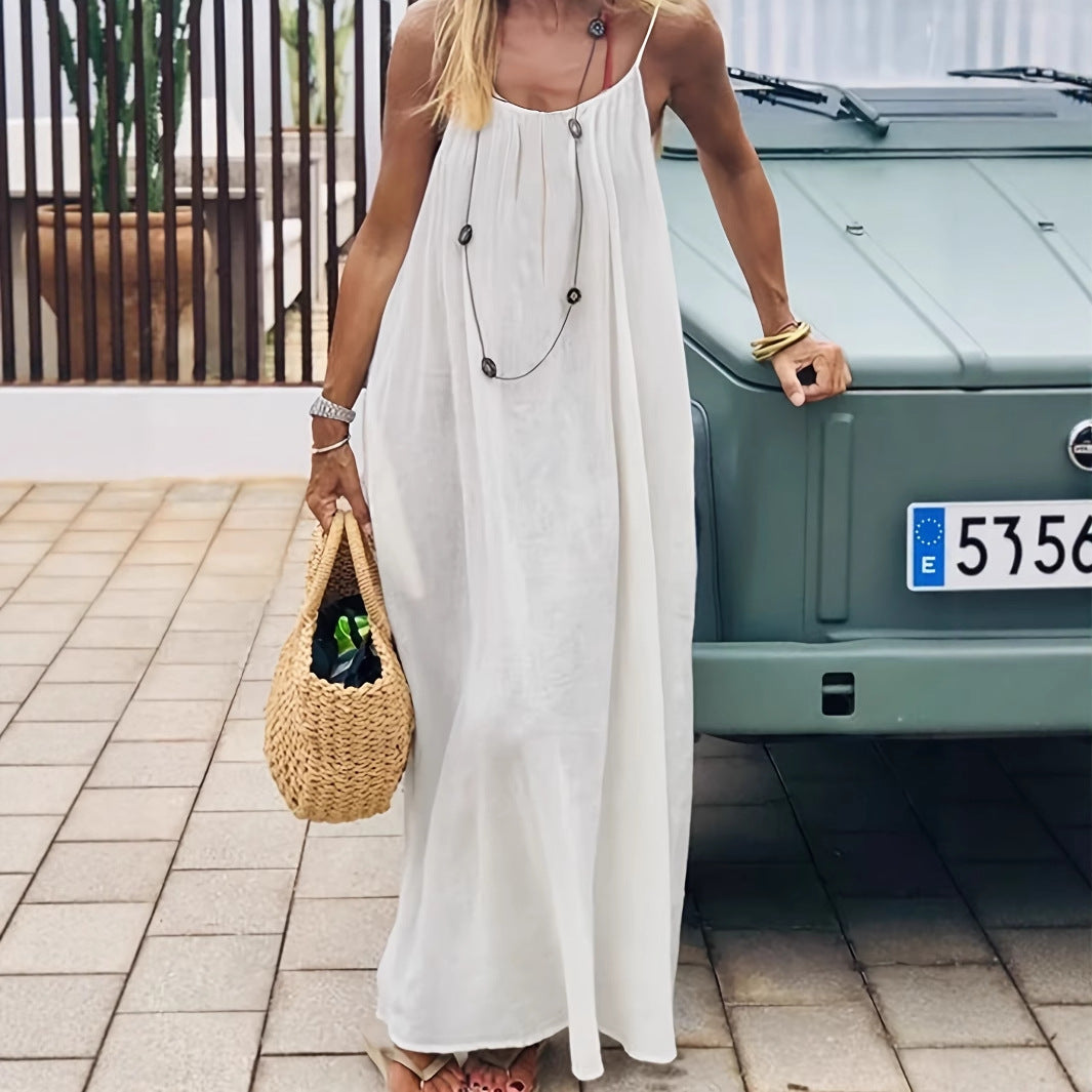Women's Solid Color Cami Lounge Dress